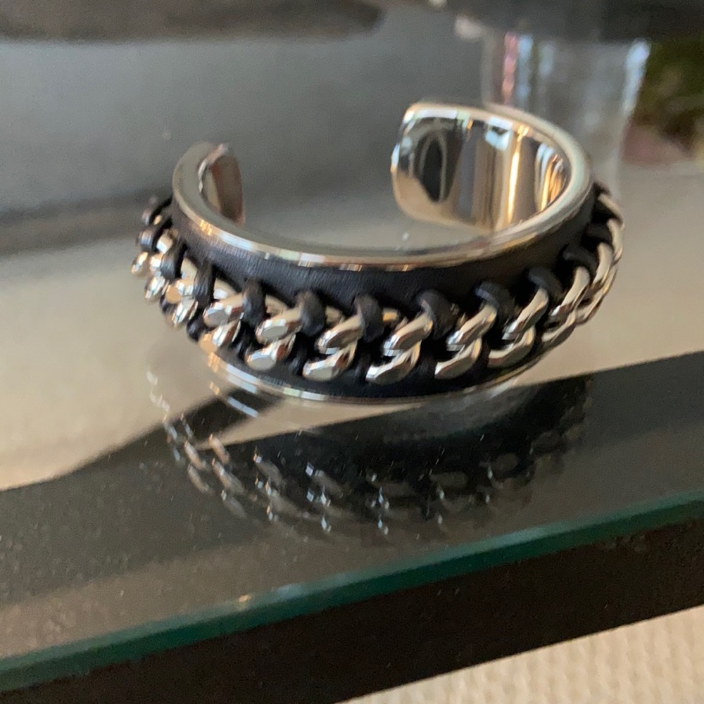 Coach Black Chain Cuff